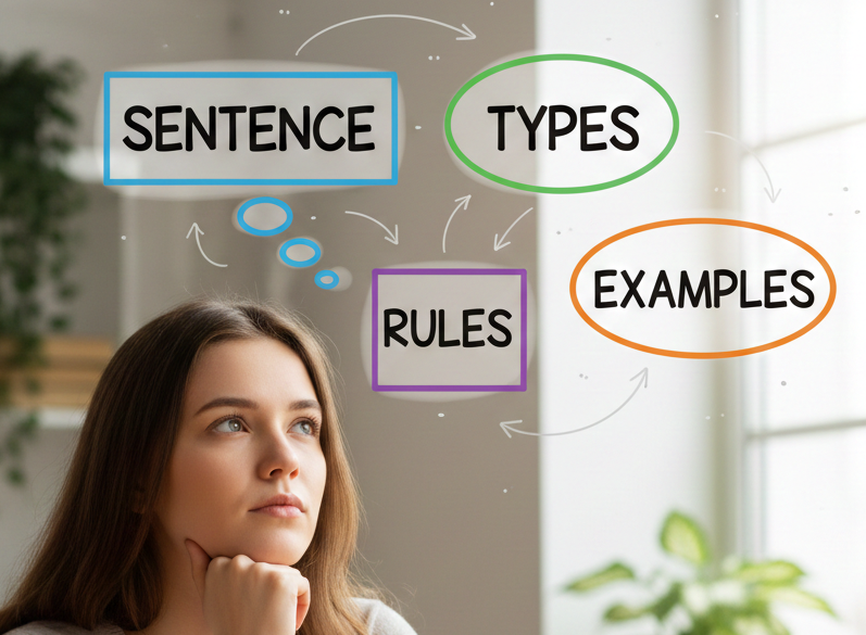 Girl thinking of Sentence